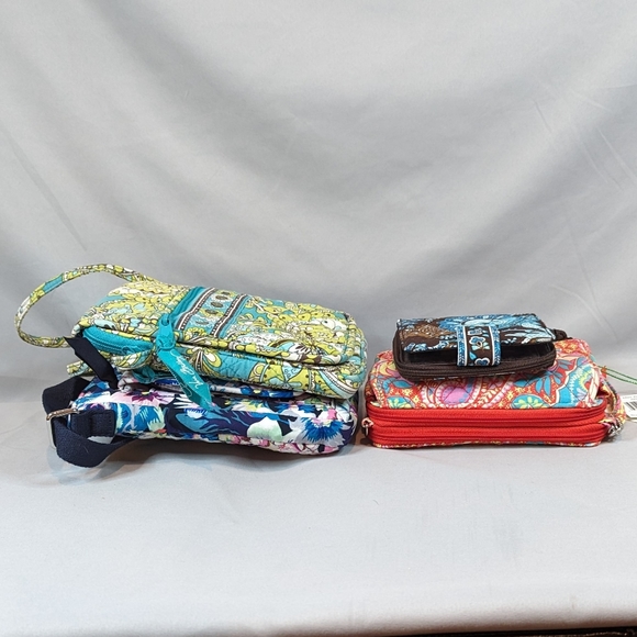VERA Bradley Purse Wallet Wristlet Paisley Floral Peacock Quilted Crossbody Lot - Picture 7 of 13